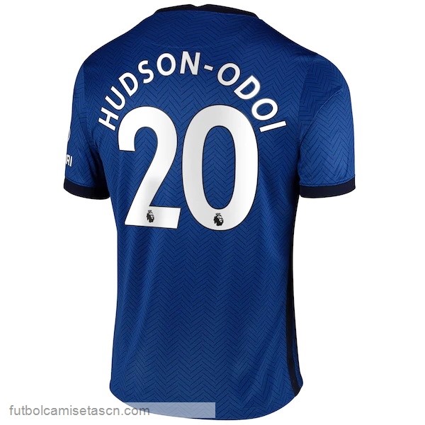 Camiseta Chelsea NO.20 Hudson Odoi 1ª 2020/21 Azul